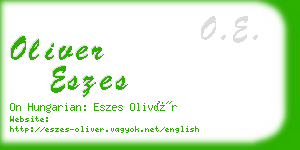 oliver eszes business card